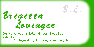 brigitta lovinger business card